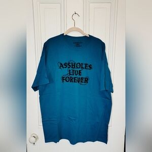 Assholes Live Forever Teal Barbwire 2xl